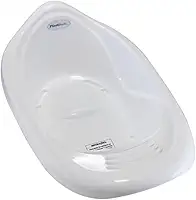 BANHEIRA DE BEBÊ PEROLADO 22L PLASTIBABY RESISTÊNTE COM VALVÚLA DE ESCOAMENTO (Branco)