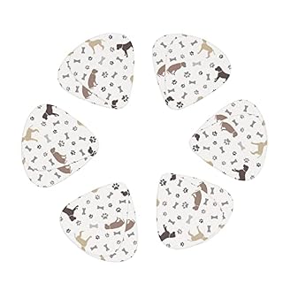Lot de 12 médiators uniques pour guitare basse électrique et acoustique Motif pattes de chien - Les Beatles, Paul McCartney, John Lennon, RIngo Starr, George Harrison Lot de 12 médiators uniques pour guitare basse électrique et acoustique Motif pattes de chien – Image 2