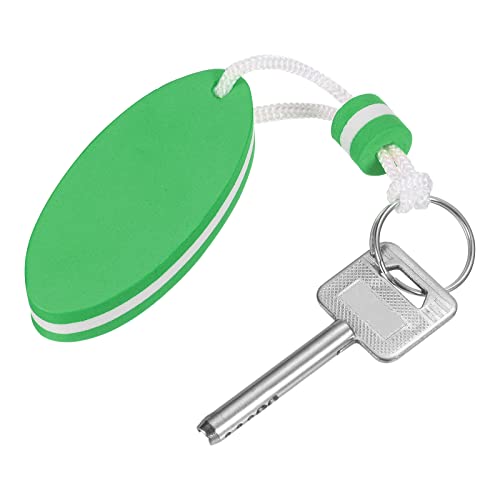 PATIKIL Floating Keychain, 4 Pack Sports Buoy Key Rings Oval Buoyant Keyrings Marine Sailing Key Holder for Fishing Kayaking Green - Image 4