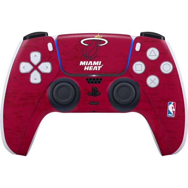 Skinit Decal Gaming Skin Compatible with PS5 Controller - Officially Licensed NBA Miami Heat Red Primary Logo Design