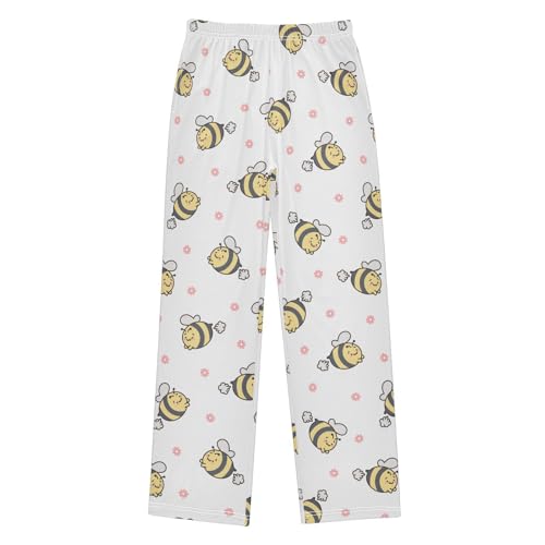 Boys' Pants Funny Farting Bees and Flower Long Bottoms Jogger Pants Elastic Waist Trousers with Pockets S-XL