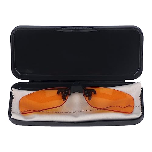 Image of Blue Light Blocking Clip On Glasses, Efficient 180 Degree Vertical Flip PC Lens, for Computer (Rectangle)
