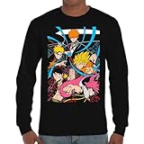 the Fan Tee Camiseta de Adulto de Manga Larga de Hombre Dibujos Animados Anime Divertido Universo, Vibras de Manga, Mundo Otaku, Japan Fan Kanji, GENERACION DE LOS 90 009 M