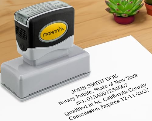 MaxPrint Large Size Pre-Inked Custom Text Stamp - Up to 5 Lines of Text