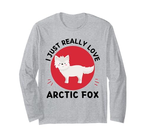 Kawaii Arctic Fox Me encanta Arctic Fox Lover Manga Larga