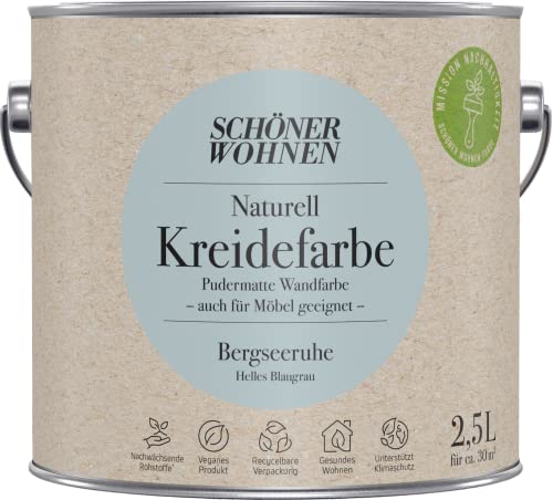 Schöner Wohnen 2,5L Naturell Kreidefarbe Bergseeruhe,Helles Blaug...