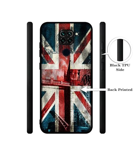 Image of London Flag Wallpaper Design Premium 2D Printed Metal Back Case Cover for Mi Redmi Note 9 4G