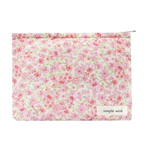 Sunwel Fashion Floral Makeup Bags Coquette Aesthetic Cute Cosmetic Bag for Women Girls