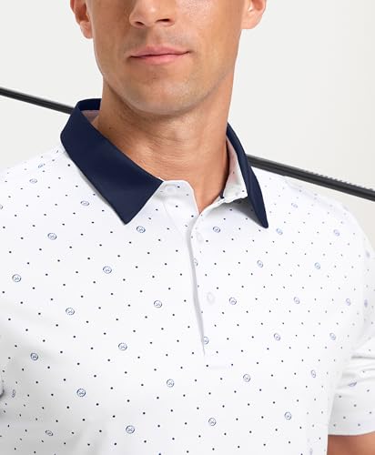 Image of Men's Golf Polo Shirts Dry Fit Performance Moisture Wicking Casual Print Golf Shirts for Men Breathable