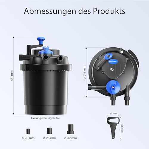 Image of SUN Grech CPF-2500 Pond Bio Pressure Filter UVC 13-watt Up to 1600 Gallons | EASY POND MAINTENANCE