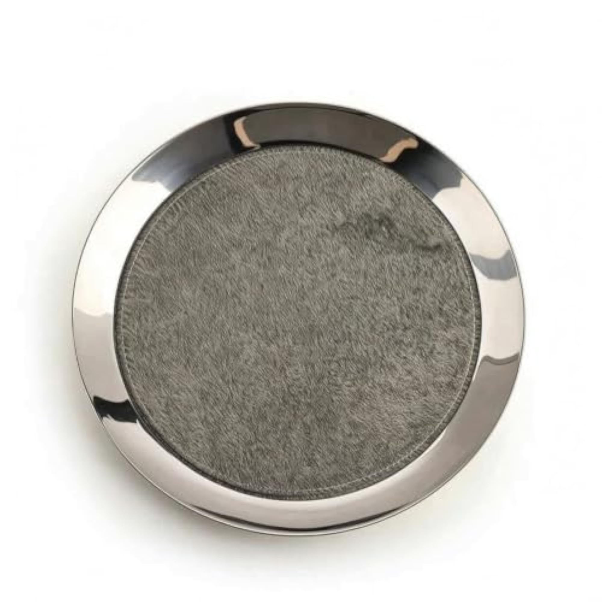 Decorative Stainless Steel Tray, Polished Metal Design