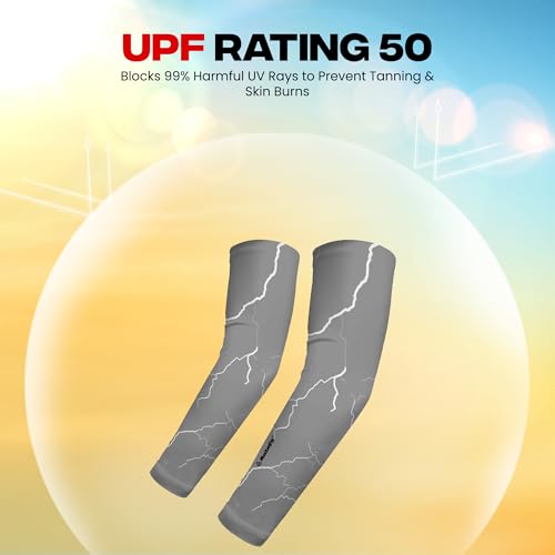 Image of Autofy Active-Fit 240 GSM Printed Outdoor Indoor Use Unisex Arm Sleeves with UV Tan Protection & Compression Cooling Effect for Men Women Kids