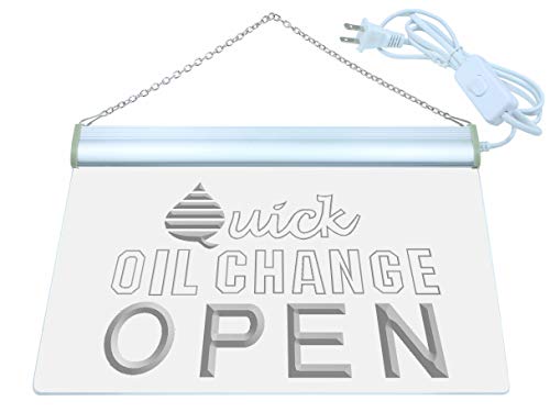 ADVPRO Open Quick Oil Change Car Repair LED Neon Sign Red 16 x 12 Inches st4s43-i018-r