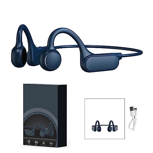 骨伝導 集音器 高齢者 骨伝導集音器イヤホン 骨伝導 イヤホン骨伝導イヤホン 開放型 物理ボタン 片耳/両耳 スポーツイヤホン 完全開放型イヤホン骨伝導5.0 Type-C 左右分離型ヘッドセット 耳掛式 マイク付き タッチ式IPX5防水(K10 Blue