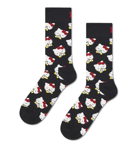 Happy Socks Chaussettes Hello Kitty Laughing Coton Homme Femme Noir 41-46