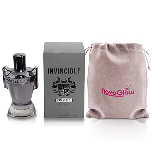Invincible Extreme-- Eau De Toilette Spray Perfume, Fragrance For Men- Daywear, Casual Daily Cologne Set with Deluxe Suede Pouch- 3.4 Oz Bottle- Ideal EDT Beauty Gift for Birthday, Anniversary