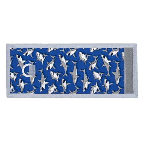 Kids Trifold Wallet for Boys 4-12Years, Velcro Wallet with Card Holders, Perfect Children's Birthday Gift - Toddler Wallet for Boys, Trifold Wallet for Kids (shark)2