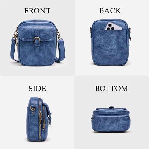 Image of Small Crossbody Bag for Women with Card Slots Vegan Leather Messenger Bag Men Wallet, Cross Body Anti-theft Shoulder Purse
