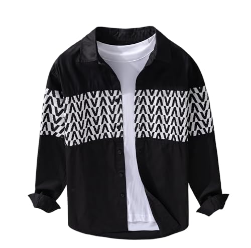 Image of Afflatus Men's Casual Shirt with Geometric Print | Premium Cotton Full Sleeve Shirt for Men | Stylish Regular Fit Fashion Trend | Casual, Party & Smart Casual Wear