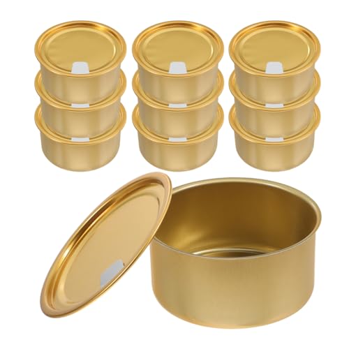 iplusmile Boîtes De Conserve Vides Auto-Scellantes Aluminium 8.90X8.90X4.20Cm 10 Pièces Avec Couvercles Pour Stockage Thé Collations Et Nourriture Pour...