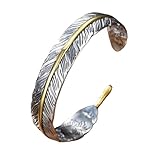 TASEKI Vintage Bracelet Opening Personality Vintage Takahashi Goro Tang Cao Feather Bracelet Men's Bracelet Fashion Accessories Creative Gift
