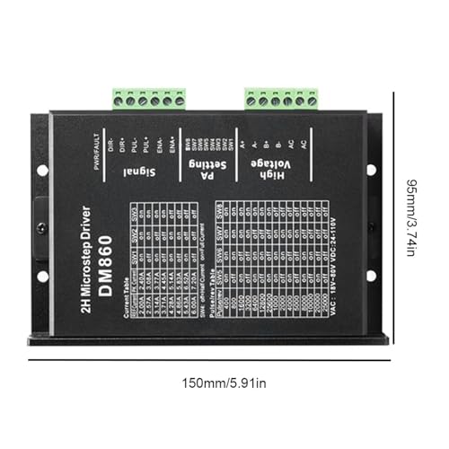 DM860H 2 phase stepper driver contre les pertes de pas et vibrations Nema34