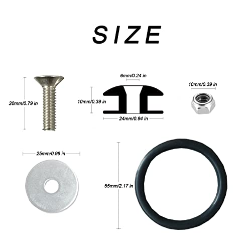 Byoolihng Universal Cnc Billet Bumper Quick Release Front Rear Bumper Fasteners Stainless Steel Bolt Kit For Car Bumper, 12 Piece (Neo Chrome), 12 X O-Ring (Black) #TOP3