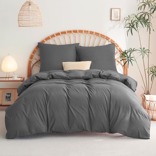 WAVVE Housse de Couette 220x240 cm avec 2 Taies d'oreiller 65x65 cm，Parure de Lit 2 Personnes pour lit 180x200 avec Fermeture Éclair Sets de Housse Couette...