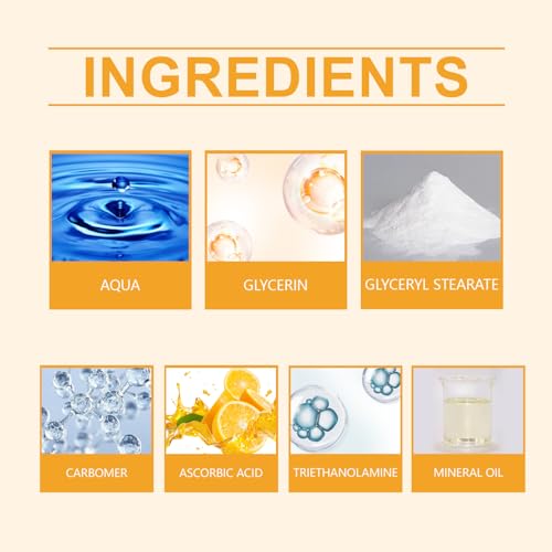 YEAHDOR Lightweight Vitamin C Face Serum for Women Hydrating Formula to Smooth Skin and Improve Complexion Orange One Size