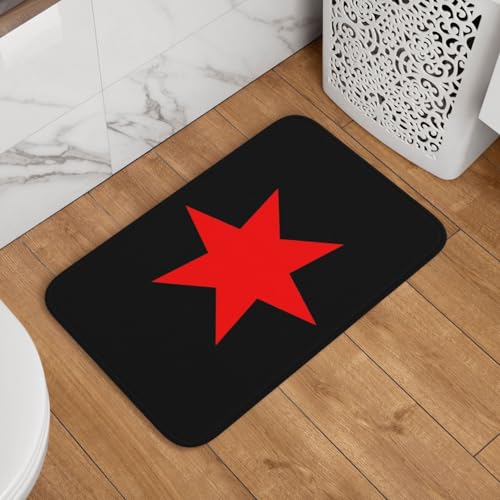 Alfombra para Interior Bandera del Logotipo De La Ciudad Estadounidense Resistente Alfombra De Entrada Duradera Tapete Felpudo Entrada para Oficina Cocina Baño 60X40Cm