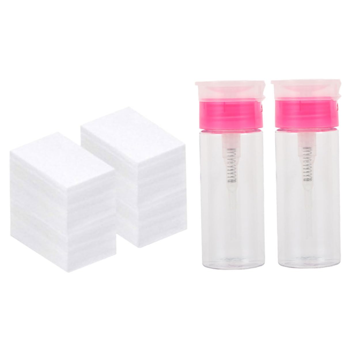 Healeved Nail Polish Remover Set 100ml Bottles Gel Nail Polish Remover Pads Cuticle Cleaner