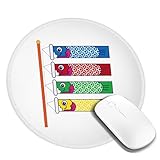 マウスパッド 和風 鯉のぼり ゲーミングマウスパッド 丸型 人気 おしゃれ 滑り止め 薄型 多機能 男女兼用 贈り物