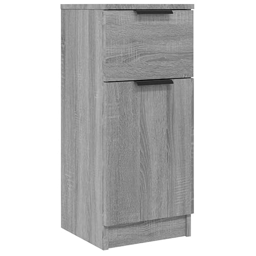 vidaXL Sideboard Kommode Anrichte Schrank Beistellschrank Mehrzweckschrank Standschrank Wohnzimmer Flur Grau Sonoma 30x30x70cm Holzwerkstoff