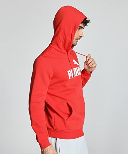 Image of Puma Cotton Men Ess Big Logo Hooded Neck Hoodie Fl (S) Mineral