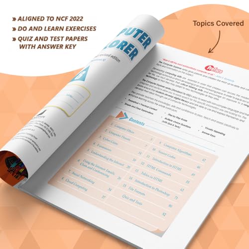 Image of Woodsnipe Basics of Computer Learning Book for Kids Age 12 to 13 | Class 8 | Introduction to HTML, E-commerce, Photoshops and Social Networking | Quiz & Tests | Answers keys