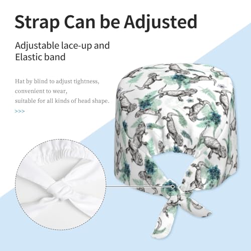 Image of Unisex Adjustable Surgical Sweatband - Elastic Bandage Cap - Scrub Caps for Nurse Working Cap