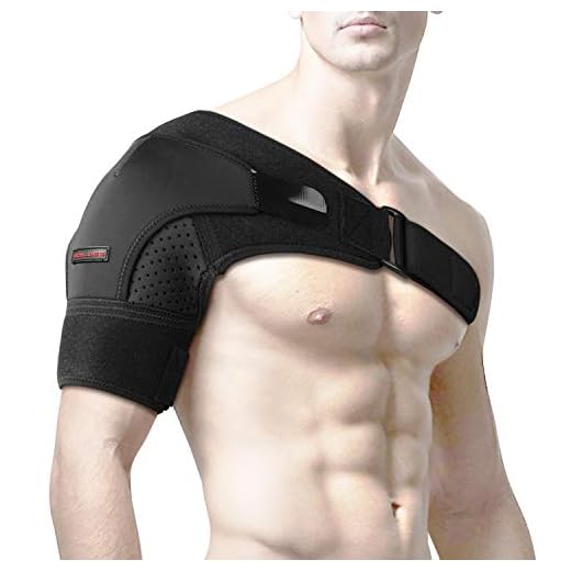 Shoulder Brace - Rotator Cuff Support for Injury Prevention, Dislocated AC Joint, Labrum Tear, Tendonitis and Fracture - Shoulder Compression Sleeve with Pressure Pad for Men