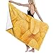 Serviette De Plage en Microfibre Absorbant Serviettes Légères à Séchage Rapide pour Sport, Voyage, Natation, Serviette De Bain De Plage 80 X 130 cm, Texture drôle de Chips de Pommes de Terre imprimée