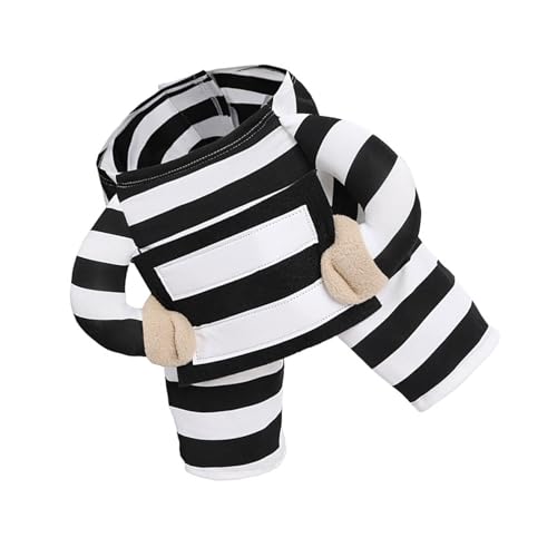 楽しいペット囚人コスチューム 洗濯機で洗えます フェスティバルイベント着用 ドレスアップ衣装 フォーマルな機会やテーマイベント用 犬囚人衣装