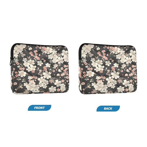 Funda para portátil 13-14 pulgadas flores blanca impermeable miniatura 2