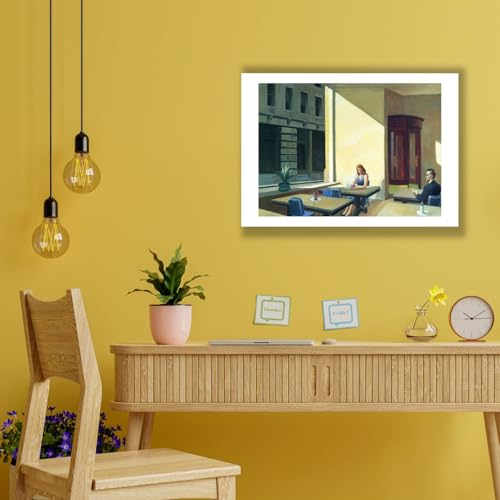 Edward Hopper Sunlights in Cafeteria - Impression d'art mate Medium