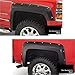 Bushwacker Pocket/Rivet Style Color-Matched Front & Rear Fender Flares | 4-Piece Set, Black, Smooth Finish | 40959-34 | Fits 2016-2018 Chevrolet Silverado 1500 w/ 5.8