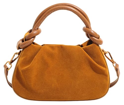 Womens Small Bucket Handbag Purse Trendy Cute Faux Suede Shoulder Crossbody Bag Dating Top Handle Satchels 2025