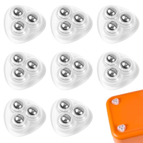 8uds Miniruedas Giratorias para Encimeras y Electrodomésticos de Cocina, Ruedas para Electrodomésticos Giratorias de 360° para Botes Basura Cajas Almacenamiento Muebles Pequeños