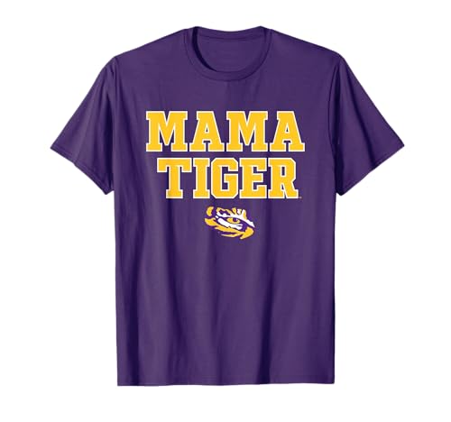 LSU Tigers Mom Mama Tiger Purple Officially Licensed T-Shirt