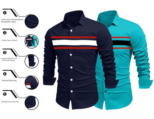 Image of FINIVO FASHION Men's Solid Regular Fit Shirt