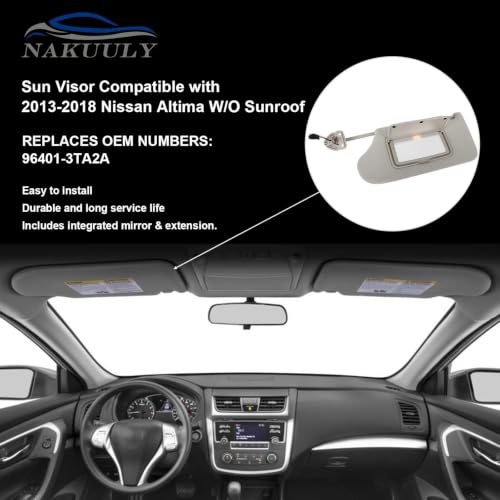 Driver Side Visor for Nissan Altima
