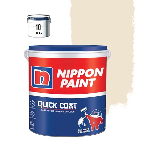 Image of Nippon Paint Quick Coat Interior Emulsion Paint - 10 KG (ULTRA SMOOTH)-Quick Drying, Good Coverage, Low VOC-Paint for Wall, Living Room