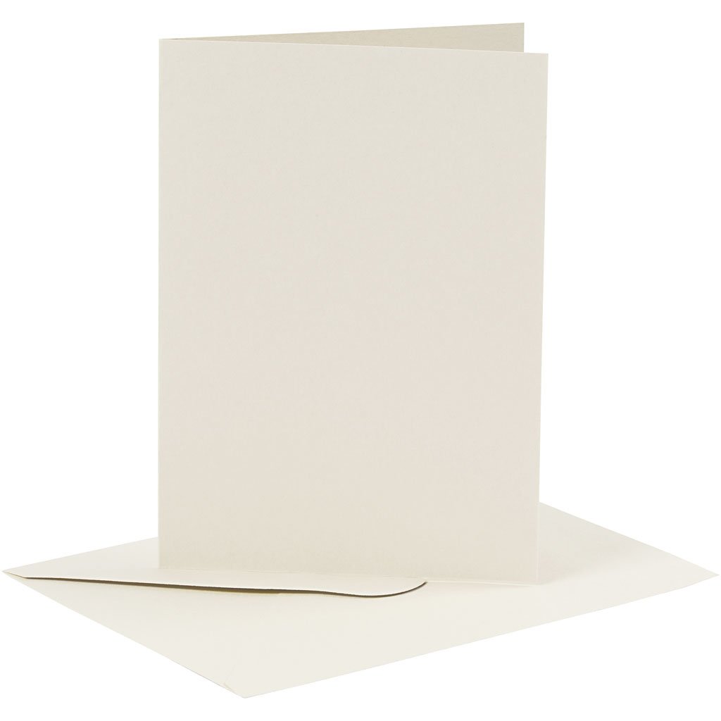 23011 Cards and Env 10.5x15cm 6pk off-white