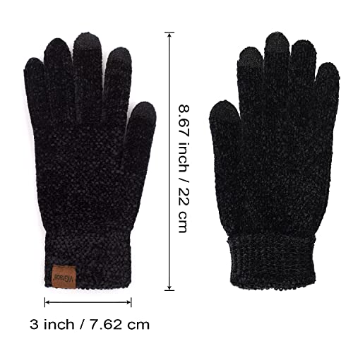 Guantes para mujer ViGrace de punto suave con forro térmico elegante 6